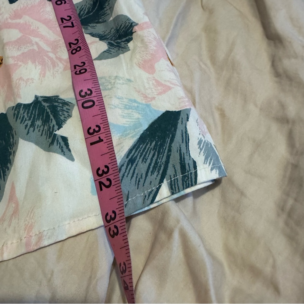 Billabong the Salty Blonde White and Green Leaf Print Mini Dress New beach chic - Picture 9 of 11